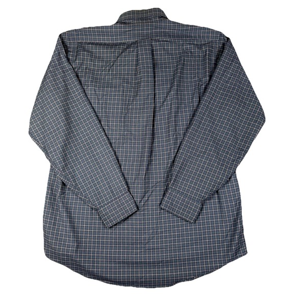 Vintage L.L. Bean Shirt Mens 48 Blue Check Long Sleeve Button Down Made In USA - Picture 6 of 6